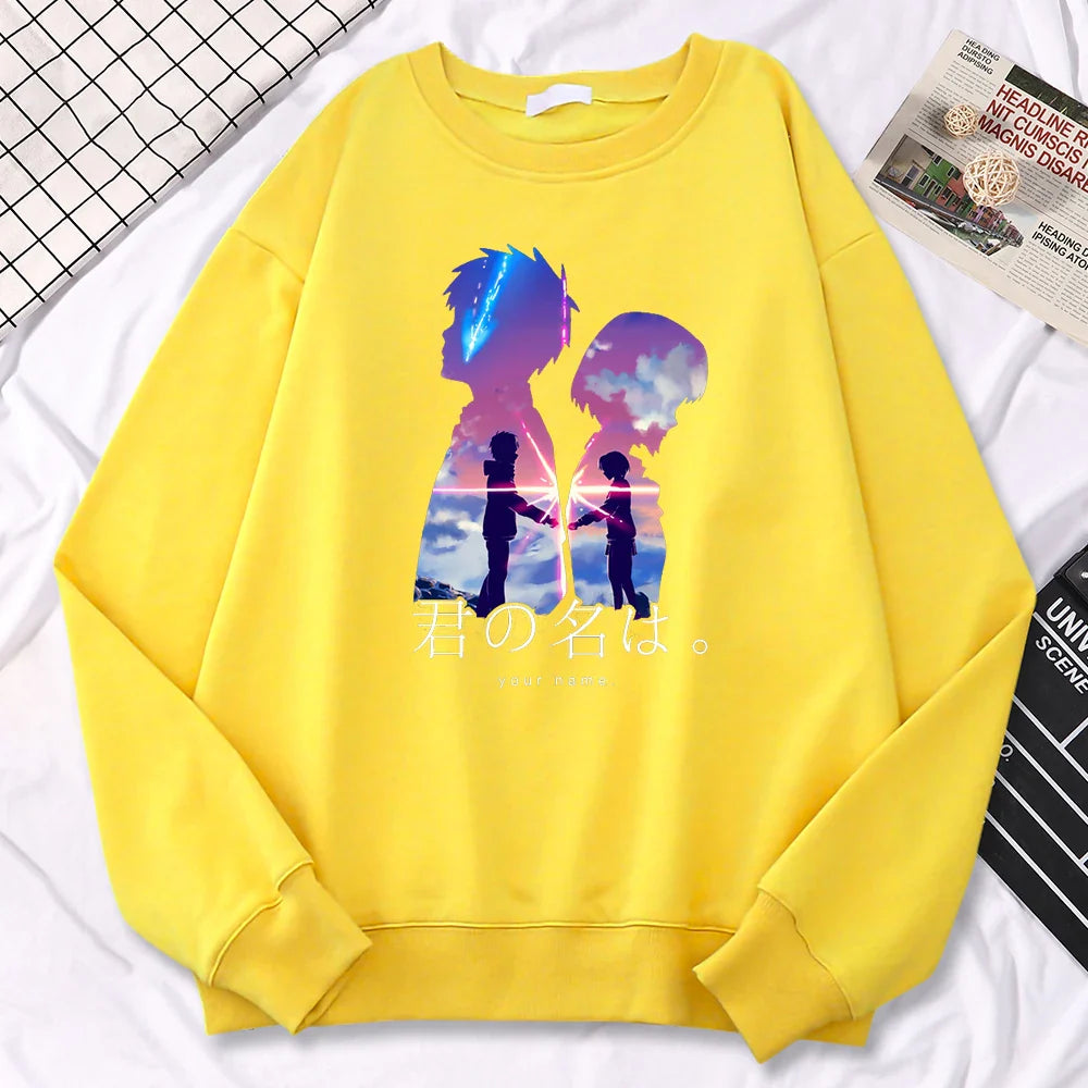 Sweatshirt- Woman Pullover Printing Hoodies Crewneck Fleece Sweatshirt