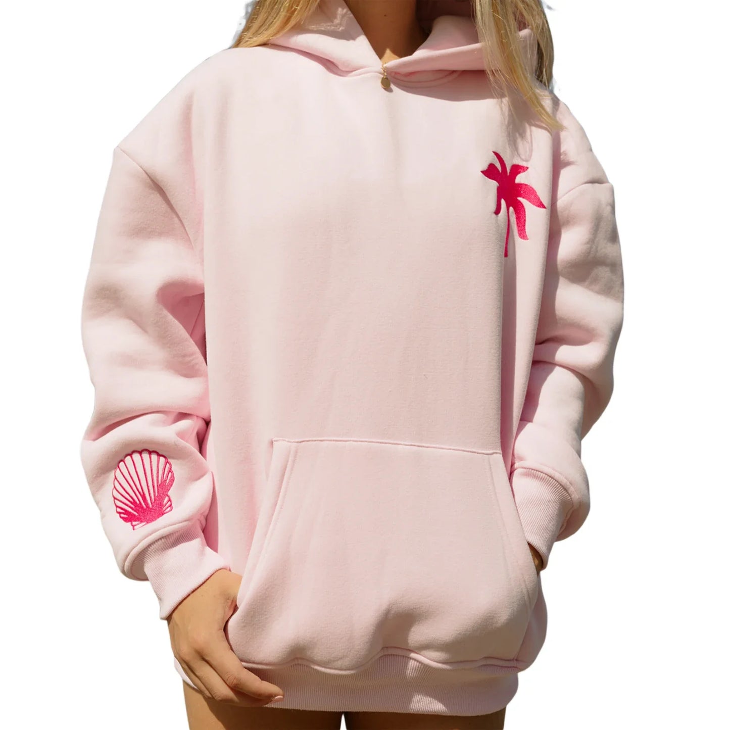 Sweatshirts- Women’s Hoodies Long Sleeve Flower Embroidery Oversized