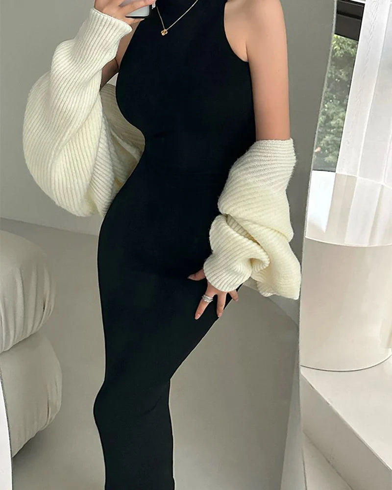 Turtleneck Midi Dress Women Ladies Elastic Hip Wrap Elegant Bodycon DrSPECIFICATIONSBrand Name: MEXZTElasticity: Slight StrechSleeve Style: regularFabric Type: ViscoseHign-concerned Chemical: NonePattern Type: SolidFit Type: SlimSilhouDMEwomenstorenull