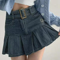 denim skirt women's clothing spring and summer retro pleated skirt empSPECIFICATIONSBrand Name: HIZILENTMaterial: COTTONStyle: High StreetElasticity: Non StrechOrigin: Mainland ChinaCN: GuangdongSeason: Spring/SummerFabric Type: DenimHDMEwomenstorenull