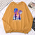 Sweatshirt- Woman Pullover Printing Hoodies Crewneck Fleece Sweatshirt