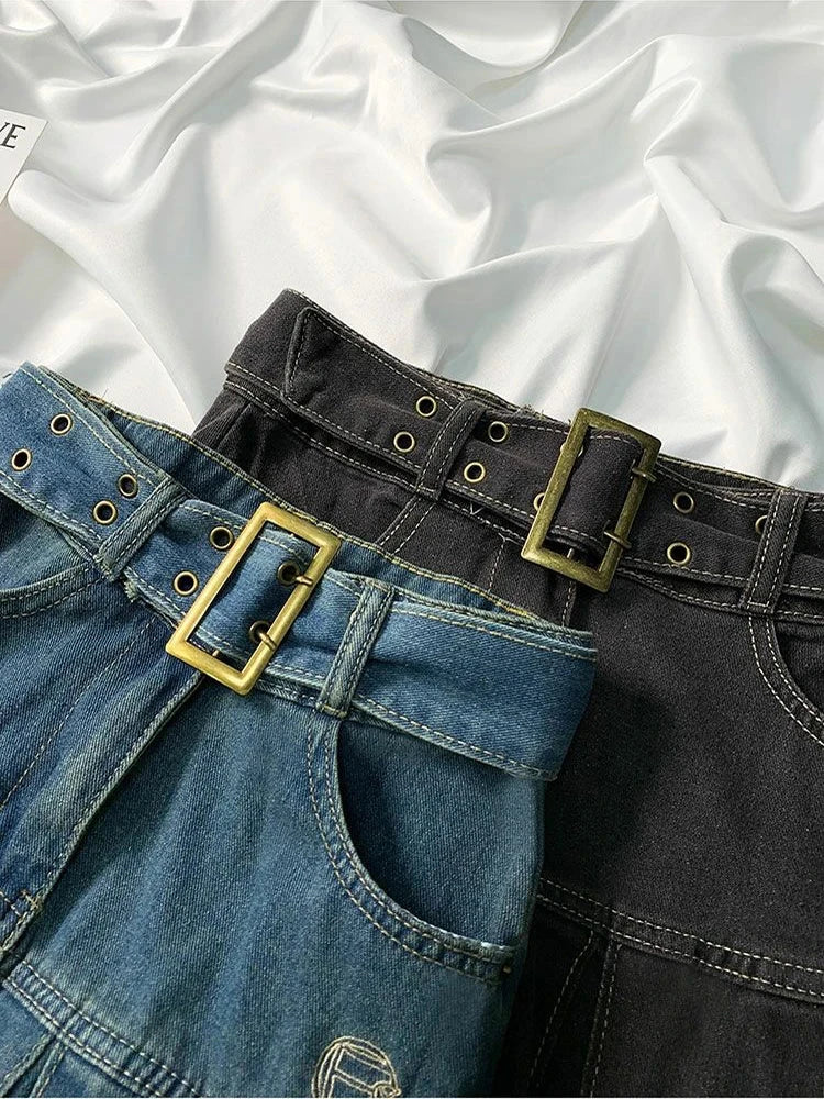 denim skirt women's clothing spring and summer retro pleated skirt empSPECIFICATIONSBrand Name: HIZILENTMaterial: COTTONStyle: High StreetElasticity: Non StrechOrigin: Mainland ChinaCN: GuangdongSeason: Spring/SummerFabric Type: DenimHDMEwomenstorenull